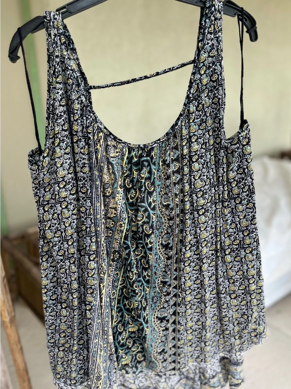 Free people oversized floral print knit tank